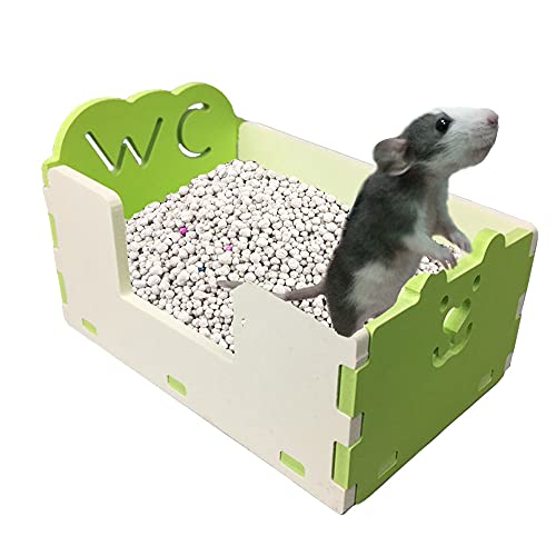 Oncpcare Hamsterklo Kleinecke Ratten-Käfig Katzenklo Ratten-Klo für Käfig Kleintierstreu Wanne Ecktiere Käfig Zubehör