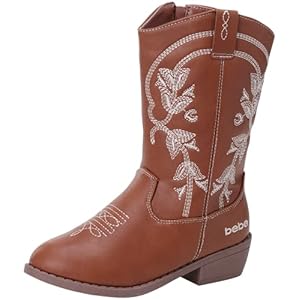 Bebe Girls’ Cowgirl Boots – Classic Western Cowboy Boots (Toddler/Girl)