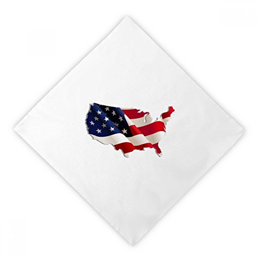 Serviette en tissu de qualité supérieure carte Amérique pour table élégante