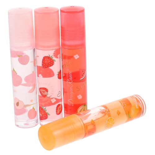 Hemobllo 4 piezas Unidades Brillo Labial Transparente sin Color Hidratante con Frutas Bálsamo Protector para Labios Secos y Agrietados Niñas