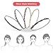 7 Pcs Rhinestone Beaded Headbands, Fashionable Crystal Beaded Elastic hairbands for Women Girls Hair Jewelry Accessories