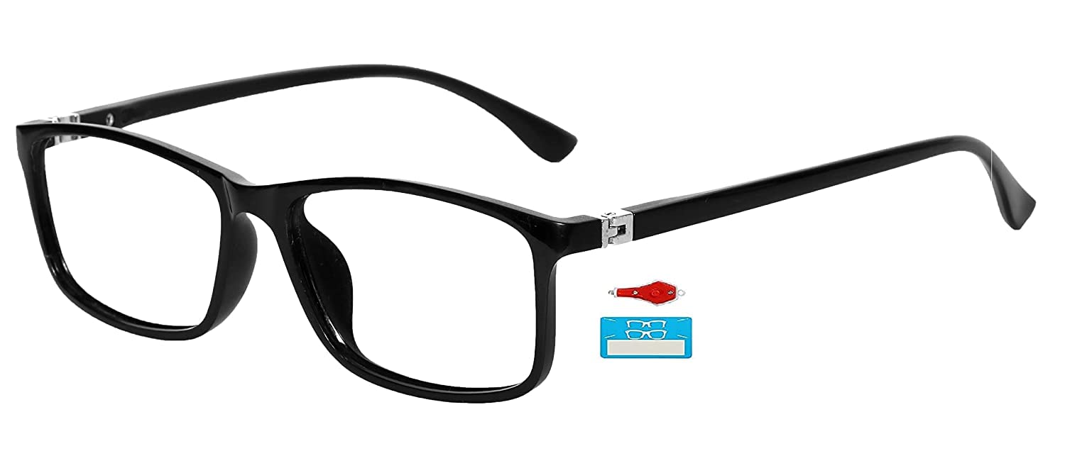 TAGGY Blue Cut Zero Power Navigator Spectacles with Anti-glare for Eye Protection from UV by Computer Tablet Laptop Mobile (Unisex, Black, Round,Free SizeItem Height 55 mm) p-3