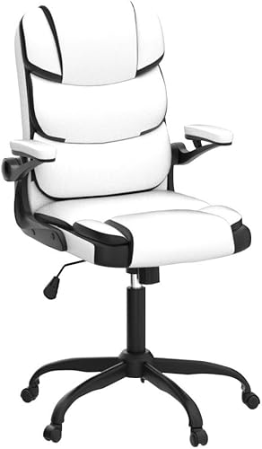 Miniatura 5 de SEATZONE Silla de escritorio de oficina en casa, silla de oficina ergonómica de respaldo alto, sillas de escritorio de soporte lumbar con ruedas y
