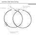 FIBO STEEL 6 Pairs Stainless Steel Hoop Earrings for Men Women Earrings Set 15-60mm Silver-tone