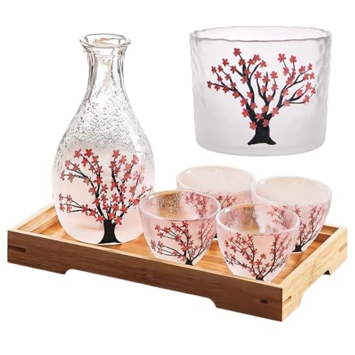 Juego de sake japonés con recipiente térmico para mantener la temperatura ideal 7
