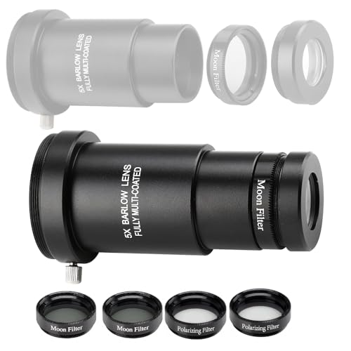 image for Starboosa Complete Telescope Eyepiece Set - Multi-Coated Optics - 1.25