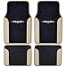 Beige BDK Combo Fresh Design Matching All Protective Seat Covers (2 Front 1 Bench) with Heavy Protection Sleek Graphic Auto Carpet Floor Mats (4 Set)