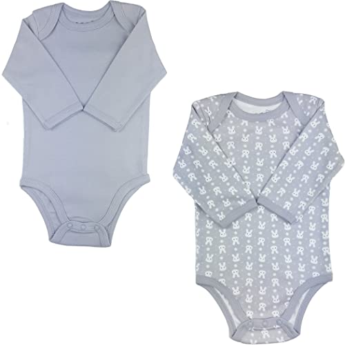 Image of 123 Bear Baby Bodysuits 100% Combed Cotton Unisex Boys Girls