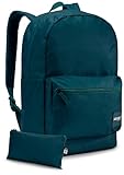 Case Logic Mochila Alto 26 Litros Deep Teal Estruturada com Materiais Reciclados