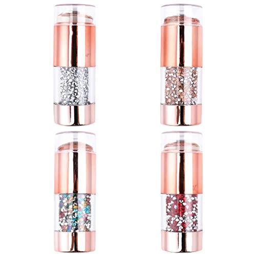 FRCOLOR 4Pcs Nail Art Stamper Bunte Strass Nail Stamper Kopf Gelee Klar Nagel Stamper Maniküre Nail Art Tool Zubehör