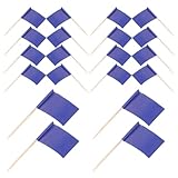 Hohopeti 100 Palillos Marcadores de Queso Azules para Aperitivos y Cócteles Banderines Decorativos para Fiestas Cupcakes Tablas de Embutidos y Sándwiches Etiquetas Coloridas para