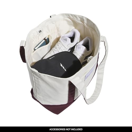 Image of adidas Canvas Court Tote Bag | Roomy Interior, Interior Pockets, Comfortable Straps, Durable Build, Everyday & Court Ready