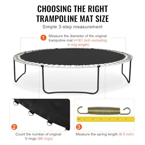image for VEVOR Replacement Trampoline Mat, Jumping Mat Fits 15ft Frame, Univers