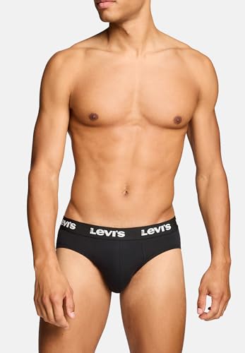 Levi's 6er Pack Herren Levis Repeat Logo Boxer Brief Boxershorts Unterwäsche Pants, Farbe:Black, Bekleidungsgröße:S – Ansicht 4