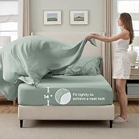 Bedsure 7-Piece California King Comforter Set & Sheets, Sage Green Bedding — image 5
