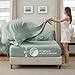 Bedsure Queen Comforter Set Sage Green - Bed in a Bag Queen Size Bedding 7 Pieces, GentleSoft™ Pintuck Bed Set Gift for Family, Pinch Pleat All Season Comforter with Sheets, Pillowcases & Shams