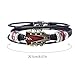 Guitar Bracelet - Mens Leather Cuff Bracelet | Adjustable Punk Style Wristbands | Zinc Alloy Guitar Leather Bracelet | Handmade Multi-Layer Wristband | Fashion Jewelry for Music Lovers