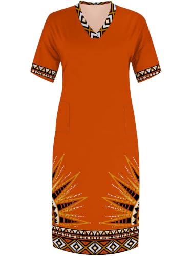 Image of PinkPatty Women's Oversize V Neck Short Sleeve Maxi Dress with Pockets