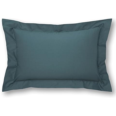 HLS Bedding Charlotte Thomas Poetry Plain Dyed Oxford Style Pillowcase, Bottle Green - 50 x 75 cms Cover