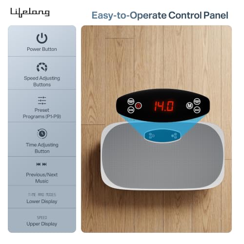 Image of Lifelong Vibration Plate Exercise Machine with Remote & Resistance Bands |Home & Gym Full Body Massager Machine for Pain Relief, Tone Muscles & Weight Loss| 9Programs, 120Speeds, 20Timers, Bluetooth