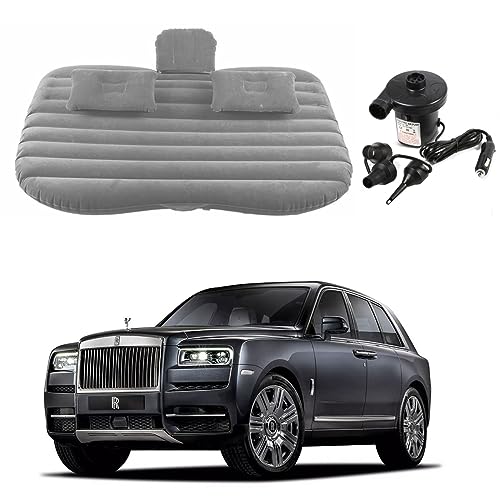 Image of Oshotto Multifunctional Car Travel Bed Mattress with Two Air Pillows, Car Air Pump Compatible with Rolls Royce Cullinan (Grey)
