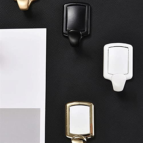 Ganchos Adhesivos para Pared Ropa de Vestir Gancho Pared Colgando Puerta Puerta Soltero Gancho Sala de Estar Simple Gancho Libre punzón (Color : Black)