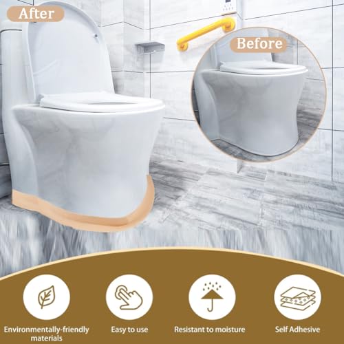 Image of CRASPIRE Caulk Tape Sealant Strip 1.4 inch x 10.5Ft PVC Beige Self Adhesive Waterproof Sealing Tape Strip Caulk Sealer Decorative Trim for Kitchen Sink Bathroom Toilet Floor Corner Edge Protector