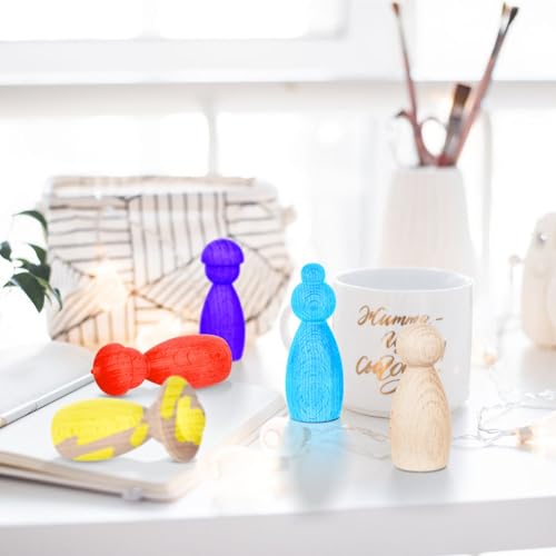 Besportble ZKR46Q1750O5C 5Pcs Wood Peg Dolls Unfinished Wooden Family People Dolls Diy People Bodies Figures Puppet Ornaments thumb #7
