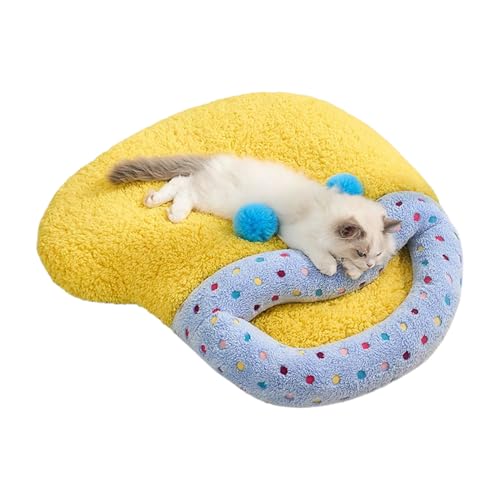 Generico Cuccia per Gatti a Forma di Tana | Morbido Caldo Tappetino Letto per Gatti - Morbido Arredo per Animali Domestici Chiuso per Interni Esterni Viaggio Casa Ufficio Angolo