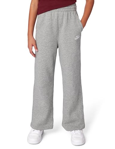 Image of Nike Girls' Sportswear Club Fleece Wide-Leg Pants