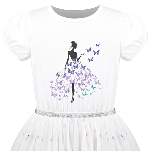 Robe blanche fille confortable en tulle pour ne pas gratter - 4