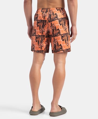 Image of Jockey NY07 Men's Super Combed Cotton Satin Weave Printed Boxer Shorts with Side Pocket