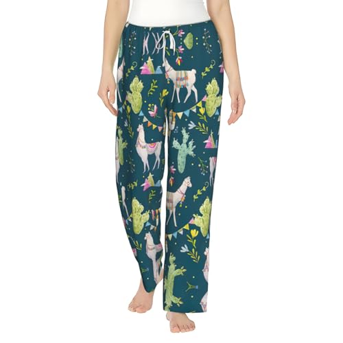 Pyjama alpaga imprimé femme le cadeau idéal doux pour Noël