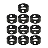 Kelepu Tienda Redonda Hebilla de Cuerda de Viento Antideslizante Tensor de Cordón de aleación de Aluminio Ajustable para Acampar al Aire Libre Senderismo 10 Piezas (Negro)
