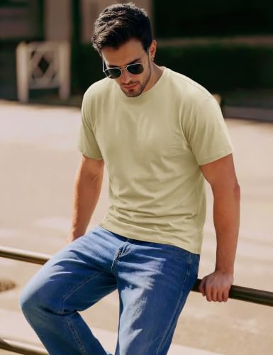 Image of MAGCOMSEN Mens T-Shirts Short Sleeve UPF 50+ Lightweight Moisture Wicking Basic Crewneck Casual Summer Cooling T Shirt