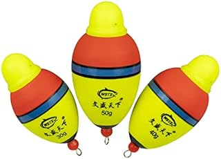 Kangdun Color Change Alarm Lighted Bobbers for Night Fishing - Green Red LED Light Up Fishing Bobbers - 30g/40g/50g Fishing Foam Floats in 1 Pack for Day & Night Use