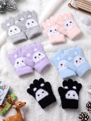 Image of Syhood 5 Pairs Kids Winter Gloves