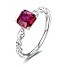 Merthus Mothers Day Gifts from Son Womens 925 Sterling Silver Rope Band Created Ruby Ring