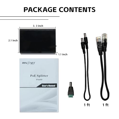 Image of 802.3bt Gigabit PoE++ Splitter to 12V /24V, 51W Power Adapter for PTZ Camera,DVR,NVR, LED Strip Light,Monitor