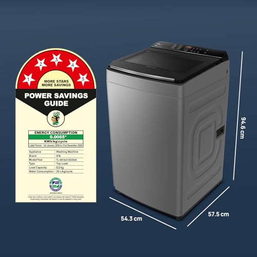 Image of IFB 9kg 5 star with DeepClean Technology AI Powered Fully Automatic Top Load Washing Machine Eco Inverter Motor 10 Wash Programs Inbuilt Wheels Soak Activmix (4 Yr Warranty TL901AG1ID Anthracite Grey)