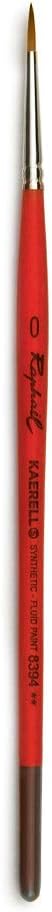 Raphael Kaerell Synthetic Short Handle Watercolor Brush, Round, 0