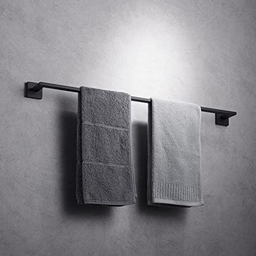 Miyili 30-Inch Bath Towel Bar Stainless Steel Towel Holder Modern Bathroom Accessories Wall Mounted, Matte Black, A06B75A #TOP3