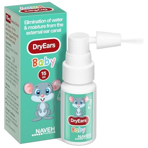 NAVEH PHARMA Dry Ears Baby | Swimmers Ear Drops Spray | Ear Drying Drops for Little Swimmers | Remove Water Trapped in Ears in Seconds | Prevent Hearing Loss (0.5 Fl Oz) Cover