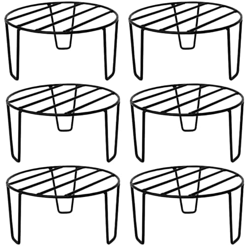 Image of Anandi Green's Black Color Anti Rust Metal plant Stand For for Balcony, living room, indoor and outdoor use (AG PS ROUND 6)