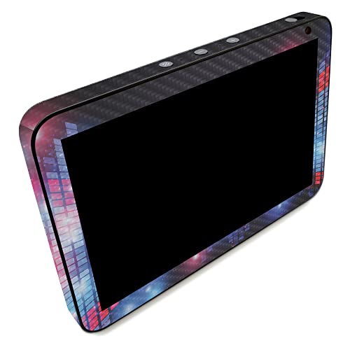 Image of MightySkins Carbon Fiber Skin Compatible with Amazon Echo Show 8 (Gen 2) - Neon EQ | Protective, Durable Textured Carbon Fiber Finish | Easy to Apply | Made in The USA