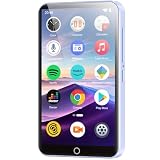 MP3 Player Android con Schermo IPS Touch 4 Pollici, Bluetooth Wi-Fi, Altoparlante Integrato, Memoria 96 GB Espandibile a 1 TB, Compatibile con Spotify, Amazon Music, Deezer, Audible