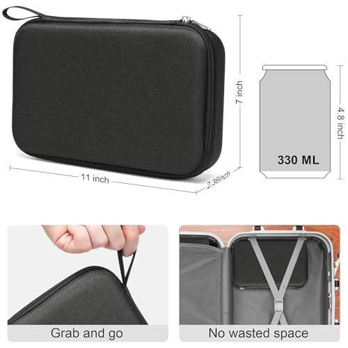 Image of Bukere Travel Sunglasses Organizer Case Adjustable Slot For Multiple Eyeglasses Hard-shell Portable Storage Box for Men Women