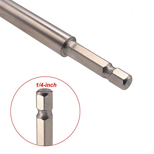 Saipe 300Mm Drill Bit Holder Extension Magnetic Screwdriver Bit Holder 1/4 Inch Hex Shank Extension Bit Holder Quick Release Bit Holder #TOP2