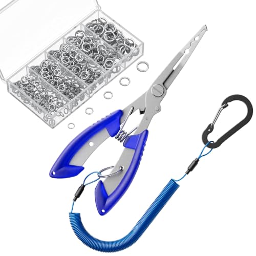 Image of Pawfly 250 Pcs Split Rings and Split Ring Pliers Kit for Fishing