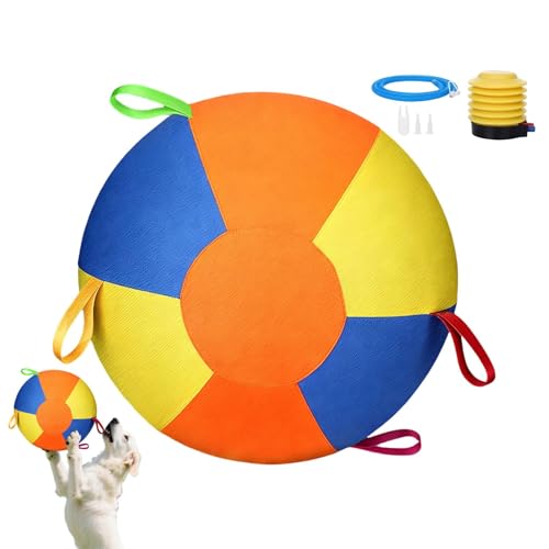 Interactive Dog Toys, Inflatable Lightweight, 9.8 Inch, Calming J-Umbo Ball for Dogs, Giant Herding Ball, Tear-Resistant, for Pet Parents Backyard Lawn Home Use